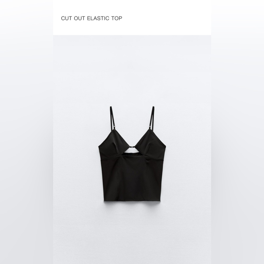 Zara Black Cut Out Elastic Top